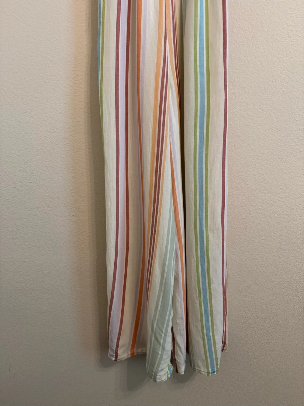 American Eagle Stripe Wide Leg Lined Jumpsuit